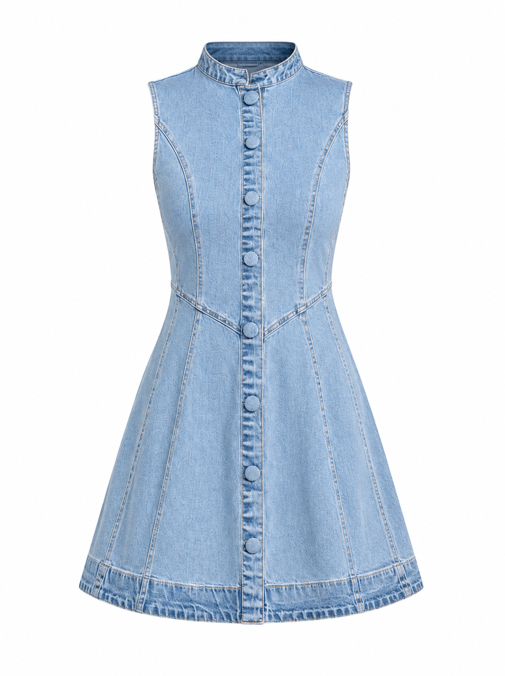 Button-up denim dress